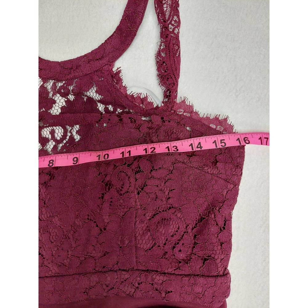 LULU'S SZ S Dance All Evening Burgundy Lace Maxi Long Gown Dress NEW B120 - Picture 8 of 10